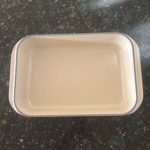 Le Creuset Enameled Cast Iron Roasting Pan in Cerise Red New!